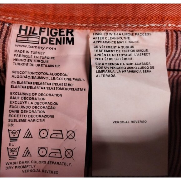 Hilfiger Denim Women's Red Straight Leg Jeans Size 30x32 SKU 2327 - Picture 4 of 7
